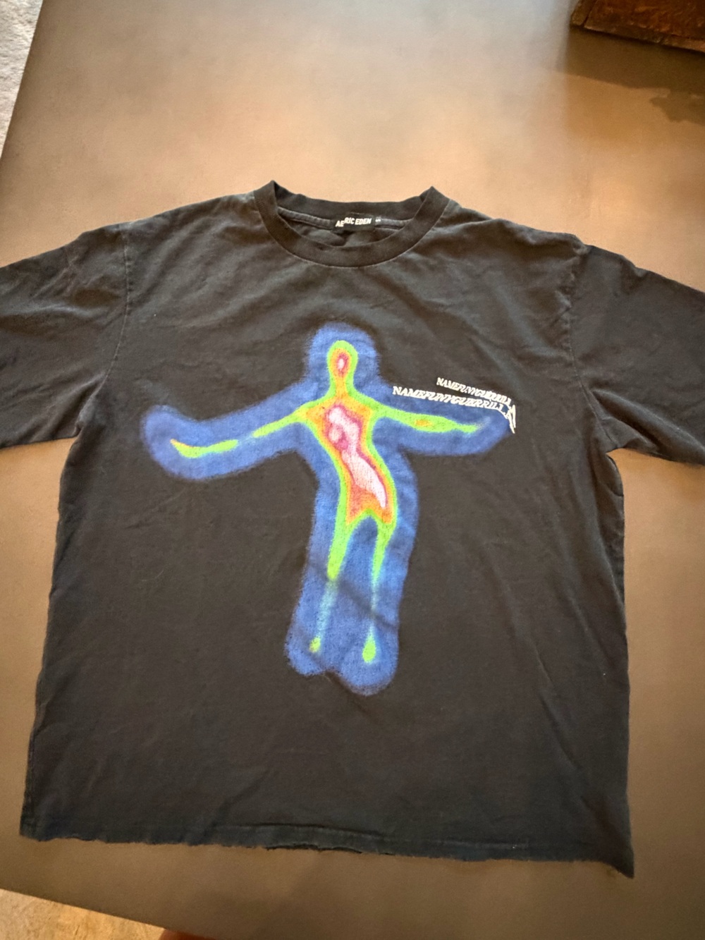 Black Graphic Heatmap-Style Men’s T-Shirt, Street Wear, Aelfric Eden brand